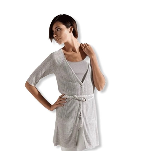 Eileen Fisher Lightweight Karma Linen Cardigan - Picture 1 of 12